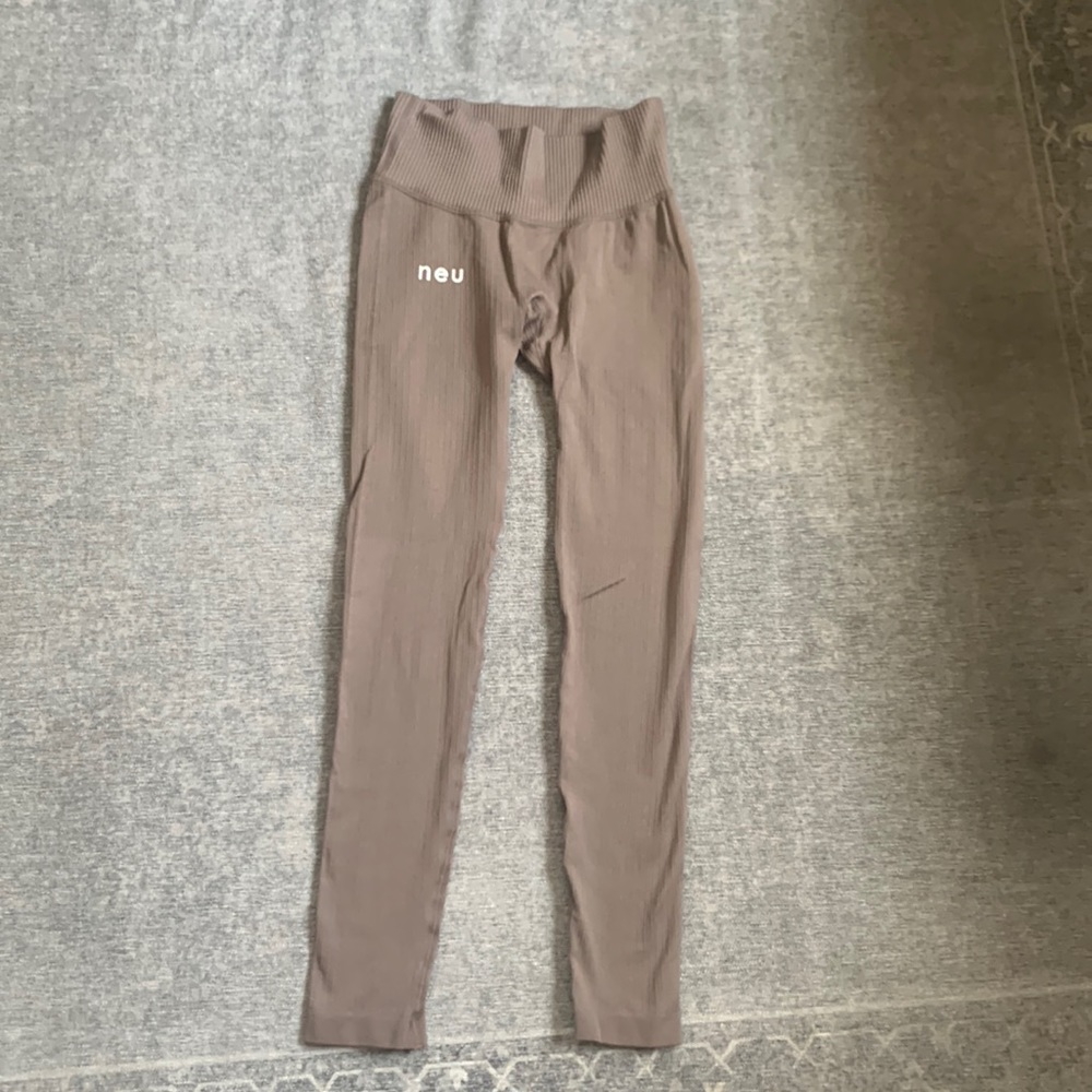 NEU Apparel - Ribbed Leggings - Chocolate - Small